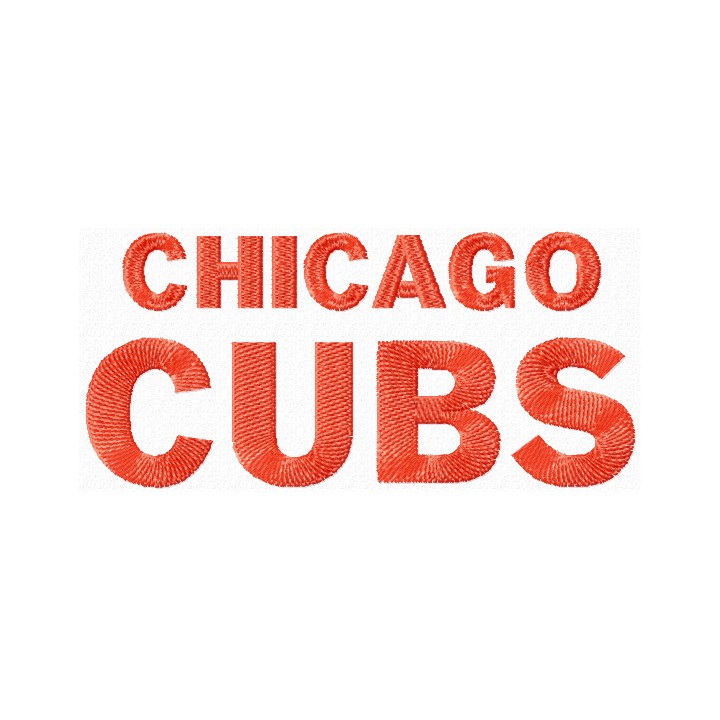 Chicago Cubs Wordmark logo  embroidery design - Embroidery Design