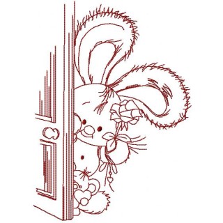 Bunny and mouse happy birthday embroidery design - Embroidery Design