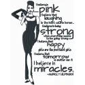 Audrey Hepburn i believe In pink embroidery design - Embroidery Design