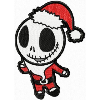 Jack Skellington Christmas Tokidoki Style embroidery design - Embroidery Design