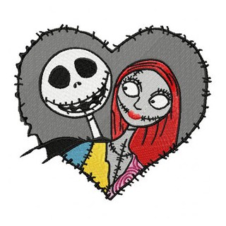 Jack and Sally embroidery design - Embroidery Design