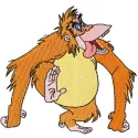 King Louie Monkey embroidery design - Embroidery Design