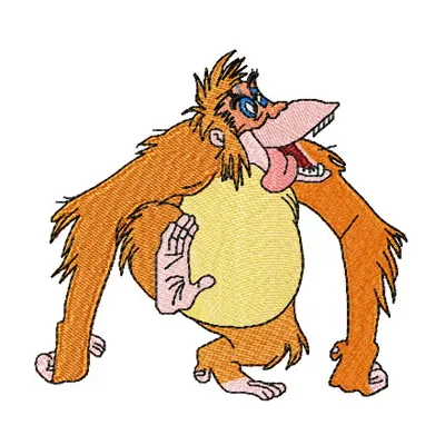 King Louie Monkey embroidery design - Embroidery Design