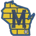 Milwaukee Brewers 2020 Alternate Logo embroidery design featuring the team's iconic emblem in vibrant colors.