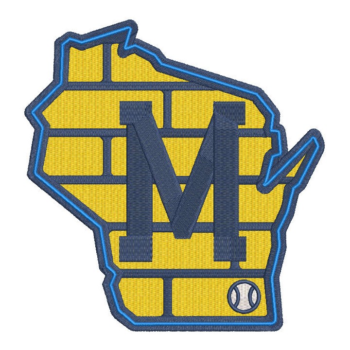Milwaukee Brewers 2020 Alternate Logo embroidery design - Embroidery Design