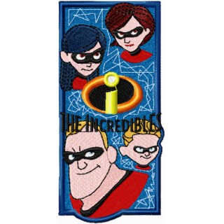 Bookmark "The Incredibles" embroidery design - Embroidery Design