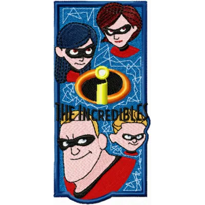 Bookmark "The Incredibles" embroidery design - Embroidery Design
