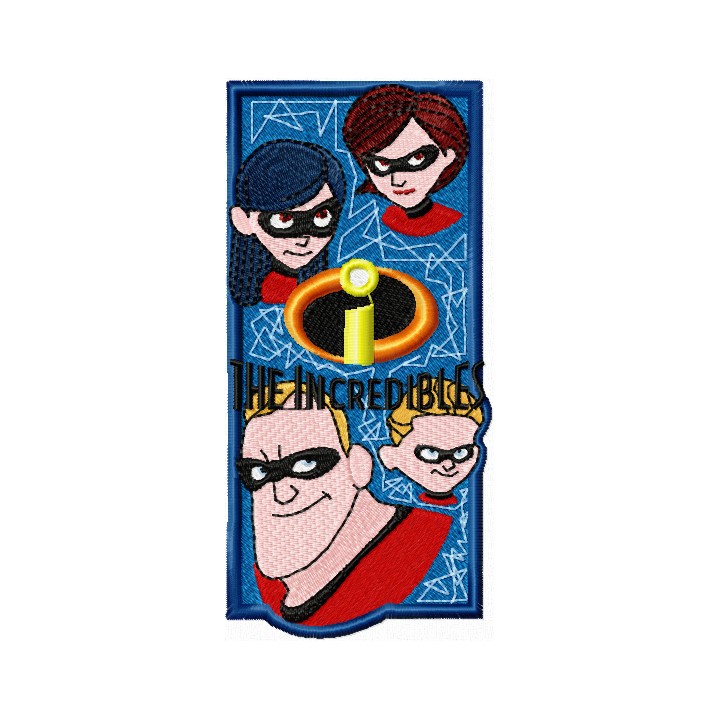 Bookmark "The Incredibles" embroidery design - Embroidery Design