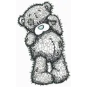 Teddy Bear bye bye applique embroidery design - Embroidery Design