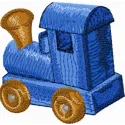 Wooden Train 1a Embroidery Design - Classic Toy Pattern