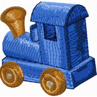 Wooden Train 1a	 embroidery design - Embroidery Design