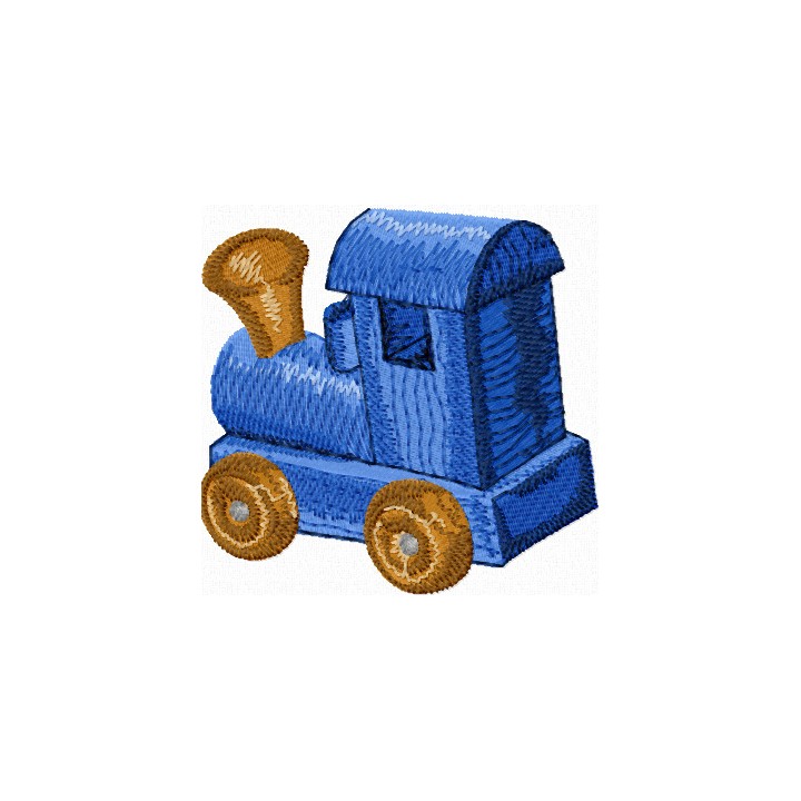 Wooden Train 1a	 embroidery design - Embroidery Design