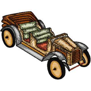 Wooden Car embroidery design - Embroidery Design
