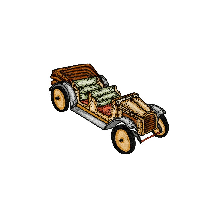 Wooden Car embroidery design - Embroidery Design