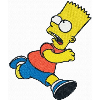 Bart Simpson running embroidery design - Embroidery Design