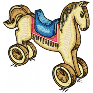 Wooden Horse  embroidery design - Embroidery Design