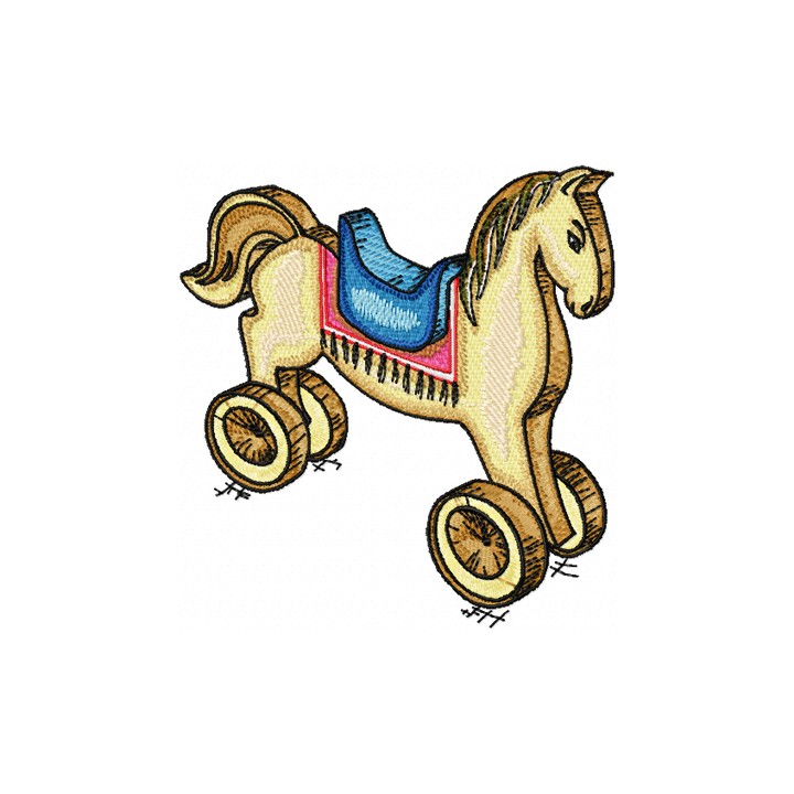 Wooden Horse  embroidery design - Embroidery Design