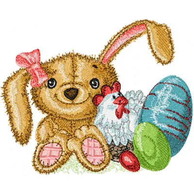 Easter Bunny Stitching Pattern for Spring Crafts