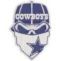 Dallas Cowboys Skull logo embroidery design featuring a detailed skull with team colors and iconic star emblem.