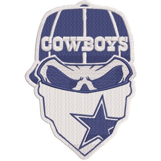 Dallas Cowboys Skull logo embroidery design - Embroidery Design