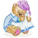 Teddy Bear Sleeping  embroidery design - Embroidery Design