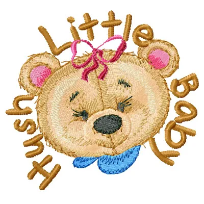 Hush Little Baby Old Toys Embroidery Design - Vintage