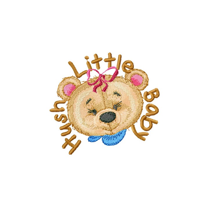 Old Toys Hush Little Baby  embroidery design - Embroidery Design