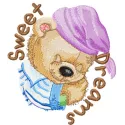 Old Toys Sweet Dreams My Baby embroidery design - Embroidery Design