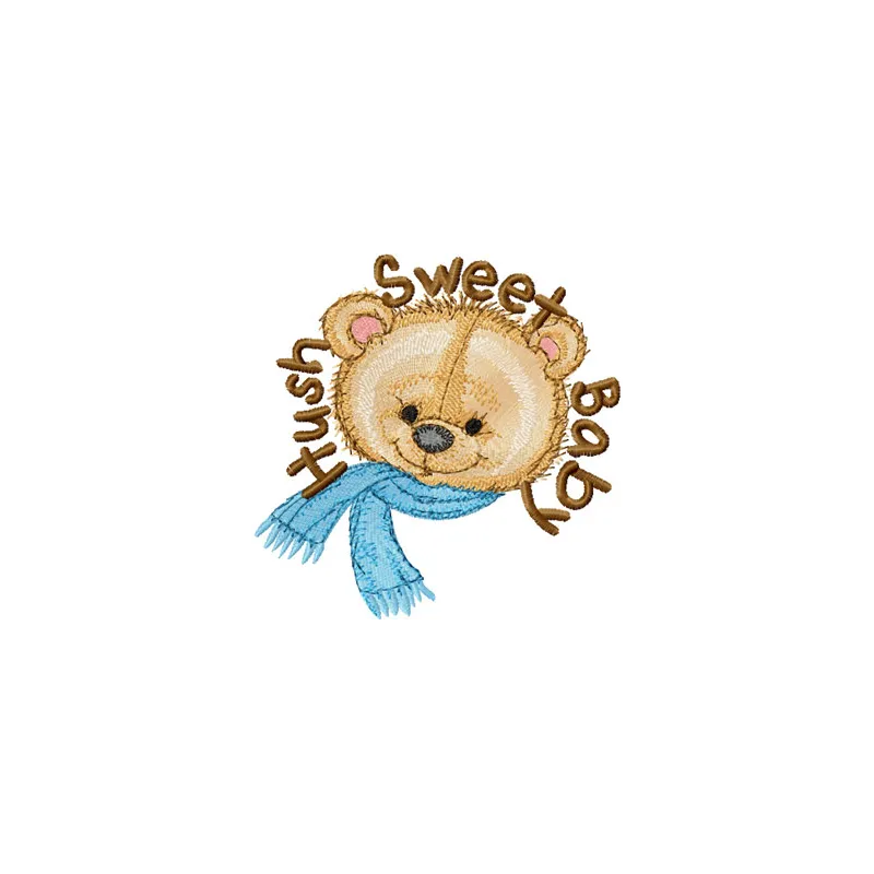 Bear Hush Sweet Baby  embroidery design - Embroidery Design