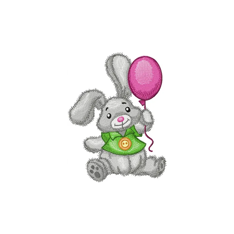 Cute Bunny with Balloons Stitching Pattern