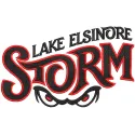 Lake Elsinore Storm logo embroidery design featuring vibrant colors and intricate stitching details.