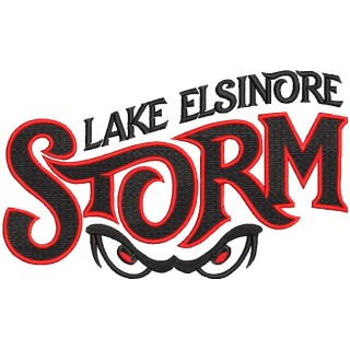 Lake elsinore storm logo embroidery design - Embroidery Design