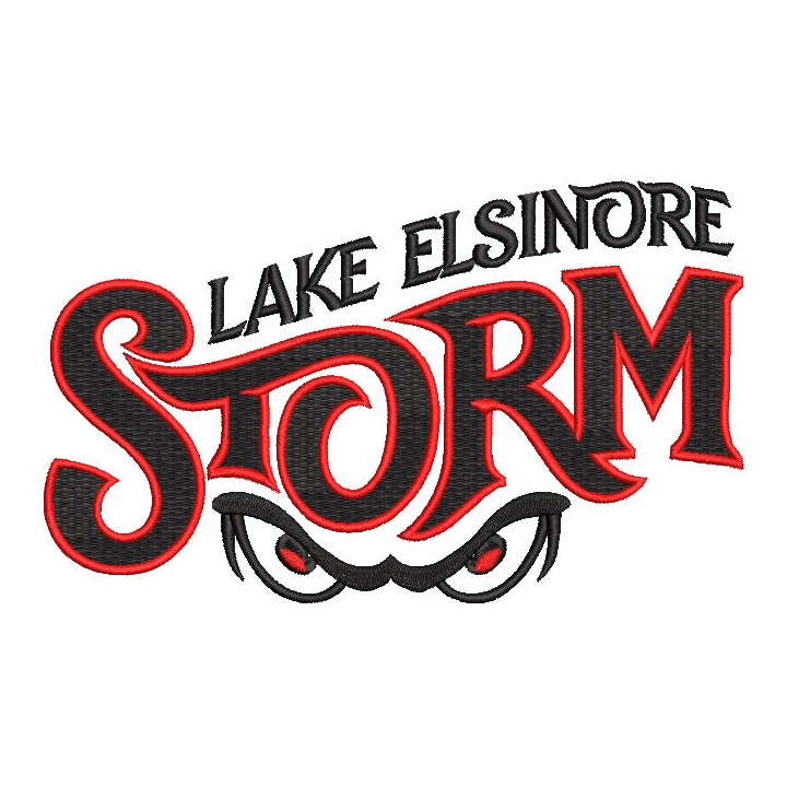 Lake elsinore storm logo embroidery design - Embroidery Design