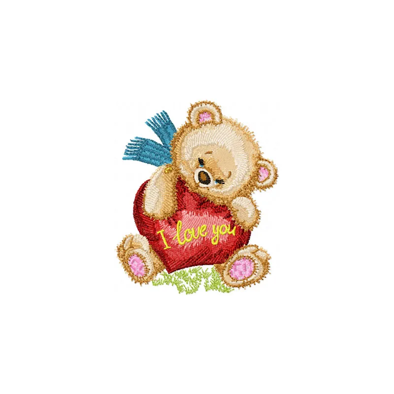 Teddy Bear with Heart  embroidery design - Embroidery Design