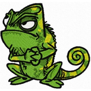Chameleon Friend of Rapunzel  embroidery design - Embroidery Design