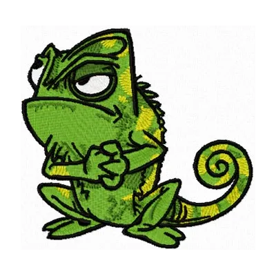 Chameleon Friend of Rapunzel  embroidery design - Embroidery Design