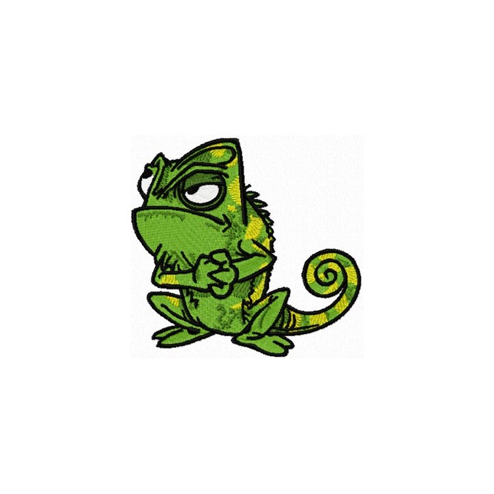 Chameleon Friend of Rapunzel  embroidery design - Embroidery Design
