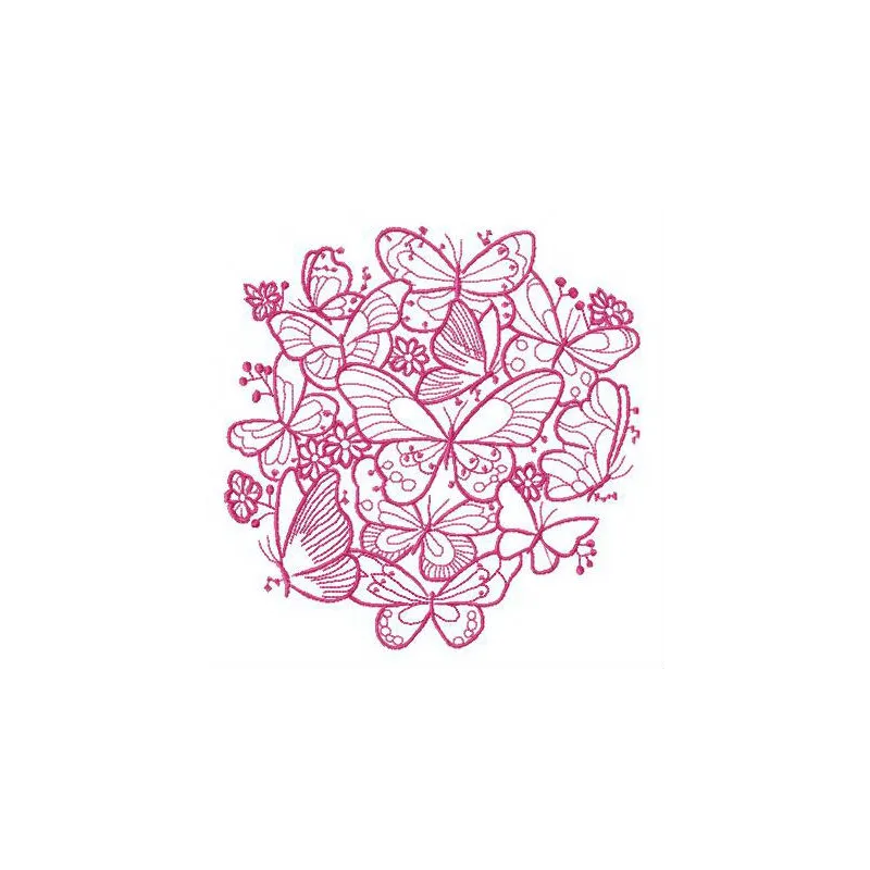 Butterfly Flock Stitching Pattern for Nature Lovers