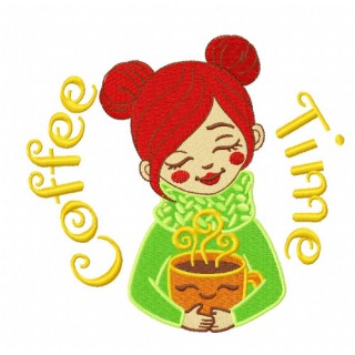 Coffee time 2 embroidery design - Embroidery Design