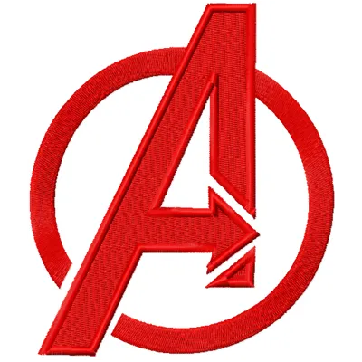 Avengers Logo Embroidery Design - Superhero Team Symbol