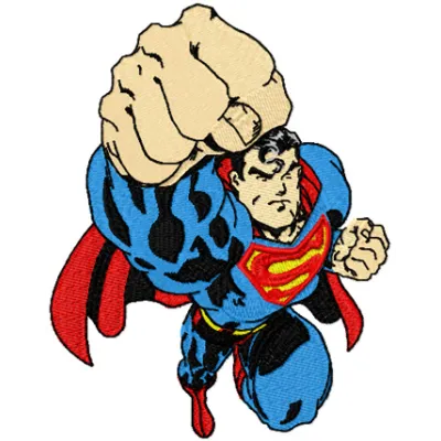 Superman Attacks embroidery design - Embroidery Design