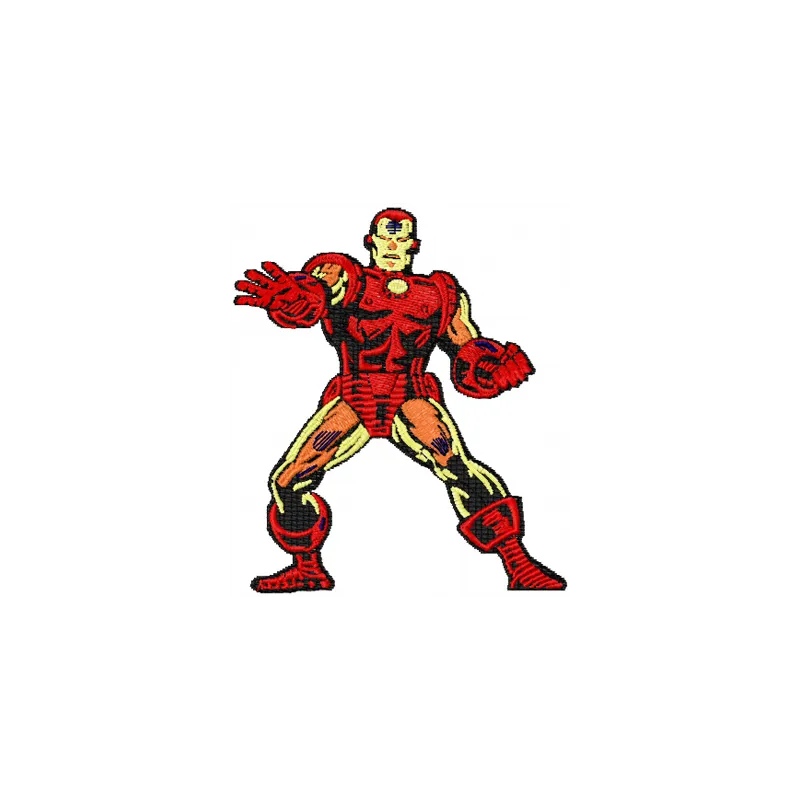 Iron Man Superhero Embroidery Design for Stitching