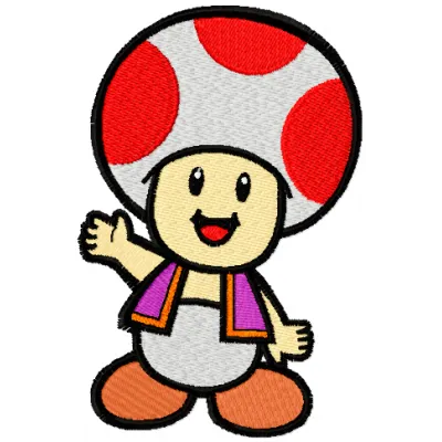 Super Mario Mushroom embroidery design - Embroidery Design