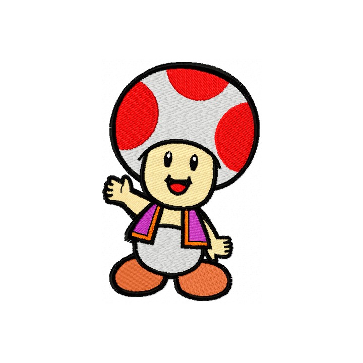 Super Mario Mushroom embroidery design - Embroidery Design