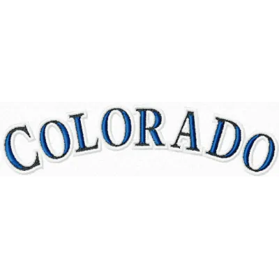 Colorado Rockies Script Logo Stitching Pattern