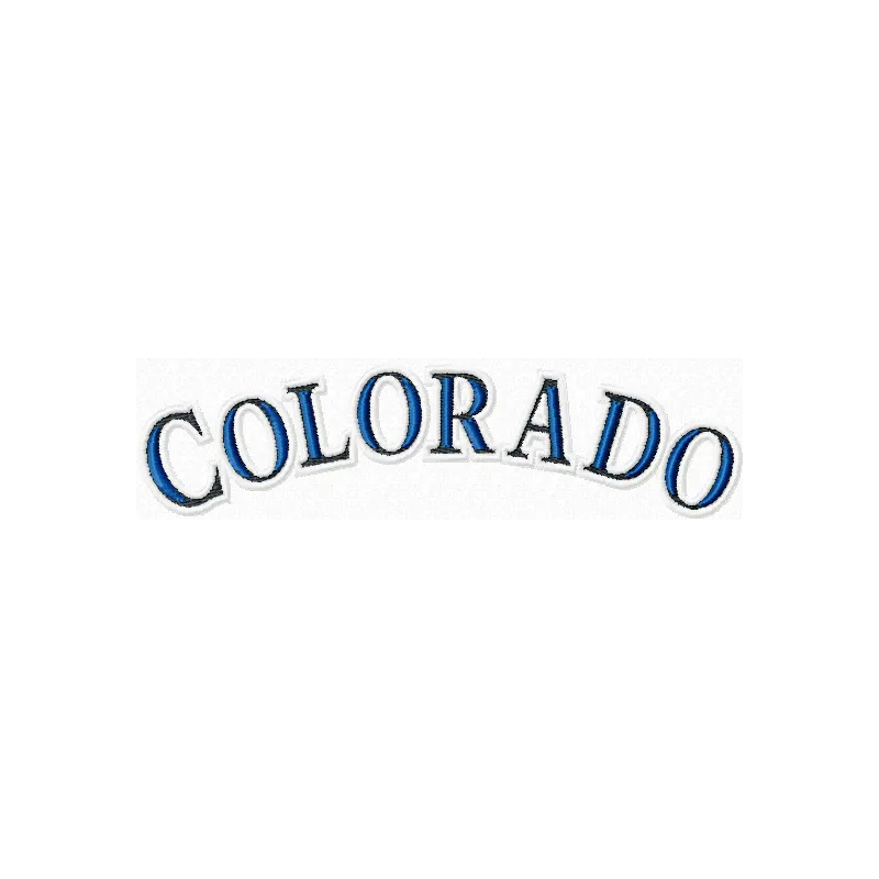 Colorado Rockies Script Logo Stitching Pattern