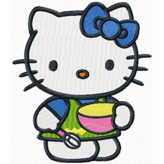 Hello Kitty Master Cook embroidery design - Embroidery Design