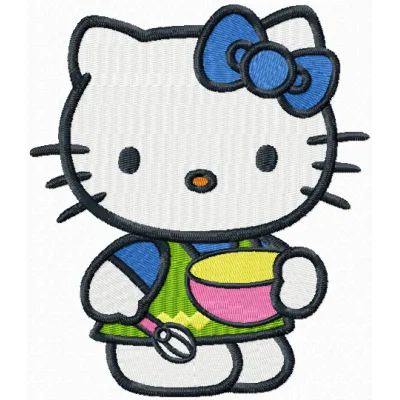 Hello Kitty Master Cook Stitching Pattern