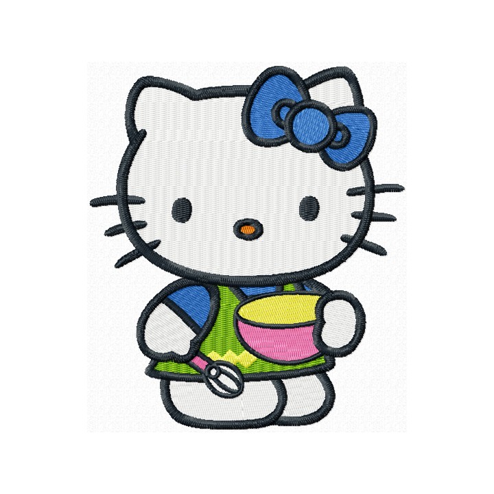 Hello Kitty Master Cook embroidery design - Embroidery Design
