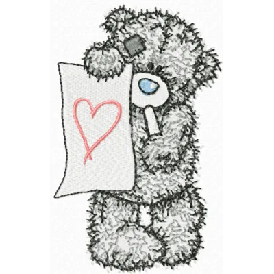 Teddy Bear painter embroidery design - Embroidery Design
